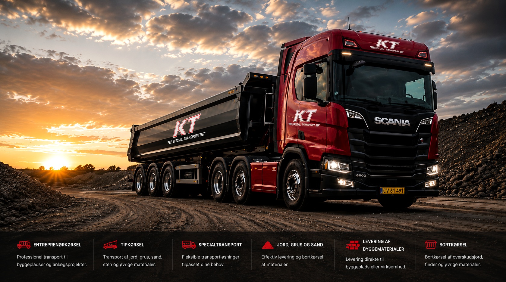 KT Special Transport entreprenørkørsel og tipkørsel